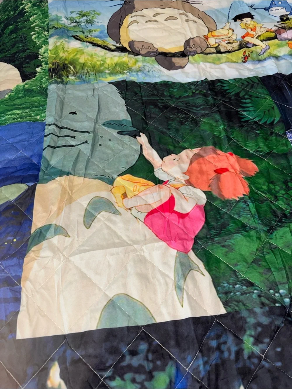 Studio Ghibli Totoro Patchwork Quilt Queen/King